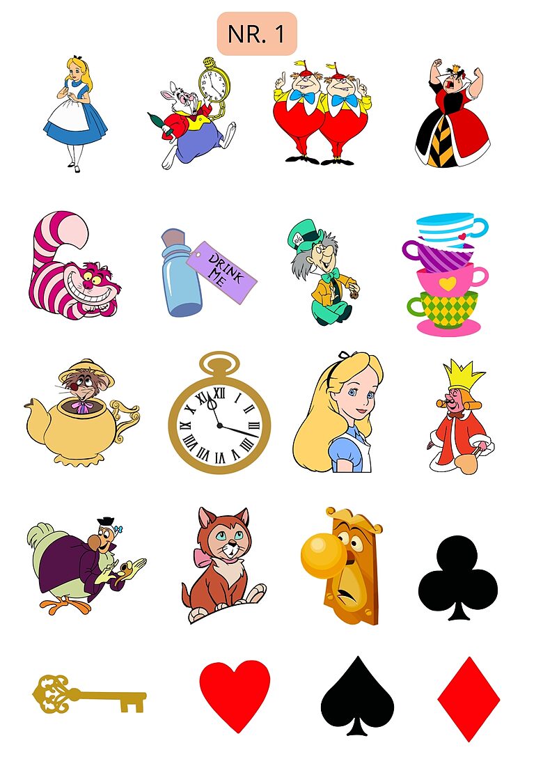 Alice in Wonderland Edible Prints | Cake & Cupcake Toppers | Various Designs (A4)
