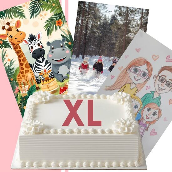Personalizēta ēdamā druka TAISNSTŪRIS - KVADRĀTS XL (A3)